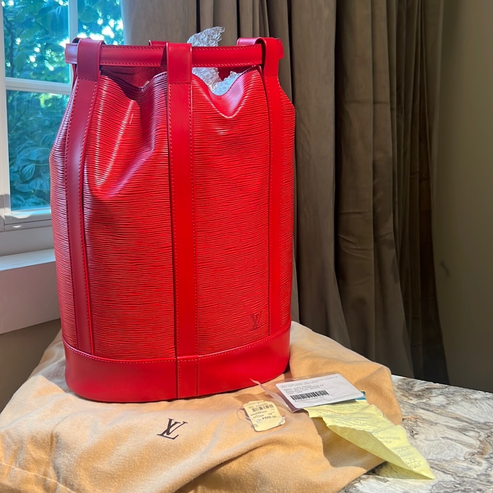 Louis Vuitton Vintage Red Epi Randonnw PM 1995